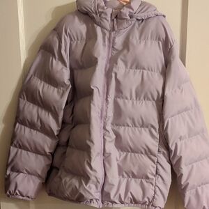 Uniqlo Lavender Hooded Kids Puffer Jacket